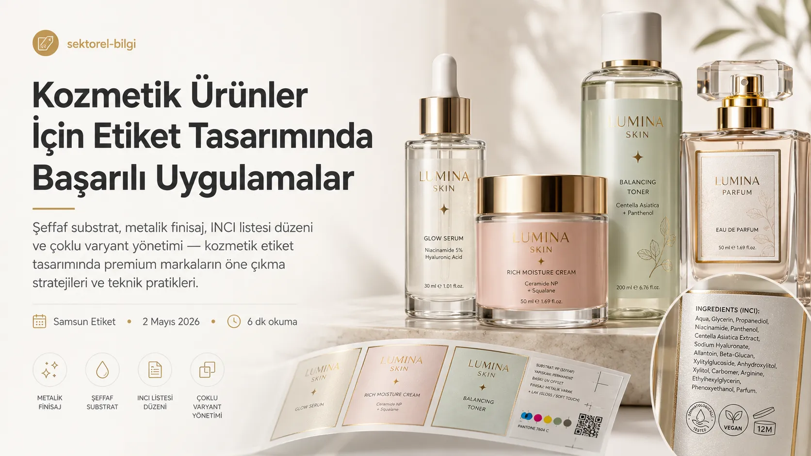 Kozmetik Ürünler İçin Etiket Tasarımında Başarılı Uygulamalar